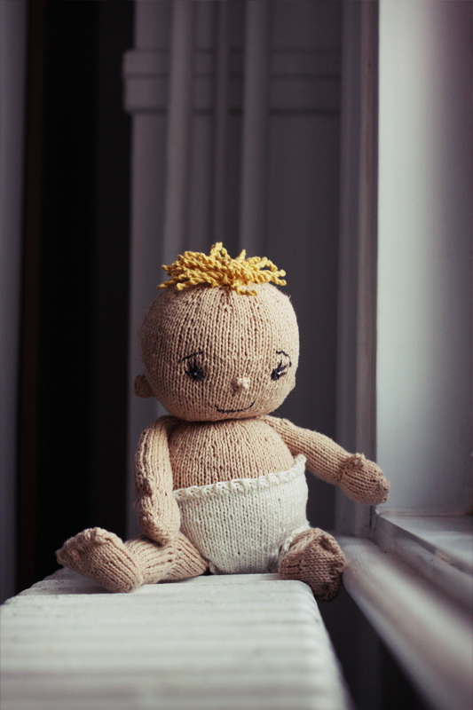 Knitted baby doll shop